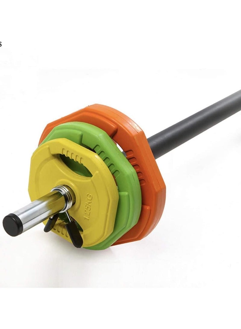 SG Space Gym 20KG Professional Adjustable Barbell Weight Set for Strength Training, Home Gym & Body Pump Workouts, Rubber-Coated Cast Iron Plates with Anti-Roll Design, Non-Slip Grip Bar, Quick Lock Collars - Image 2