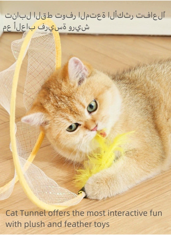Generic 1 Set Folded Cat Tube Tunnel, Cat Toys for Indoor Cat, S-Type Cat Tunnel Toys Interactive Cat Springs Toys, Whisker Twister for Indoor Cats  - Image 1