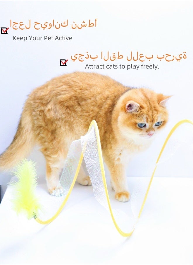 Generic 1 Set Folded Cat Tube Tunnel, Cat Toys for Indoor Cat, S-Type Cat Tunnel Toys Interactive Cat Springs Toys, Whisker Twister for Indoor Cats  - Image 4