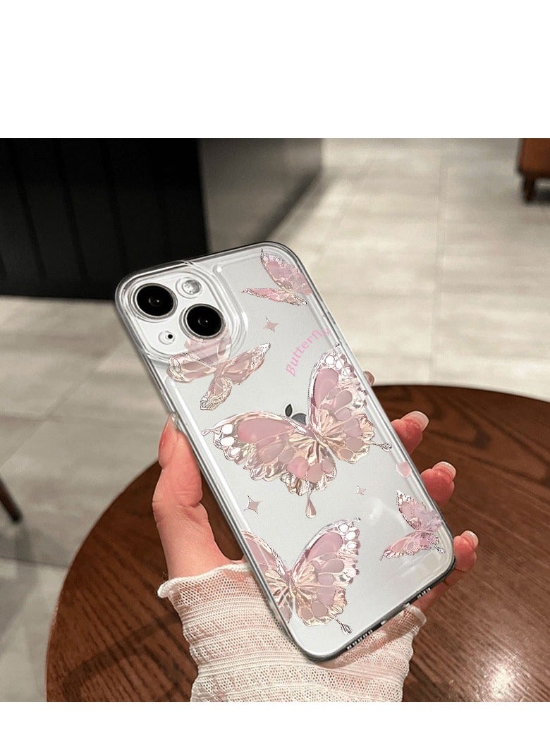 جراب بتصميم فراشة معدنية لهاتف iPhone 16 Pro Max - أنيق، مقاوم للصدمات، وذو تصميم نحيف - Image 4