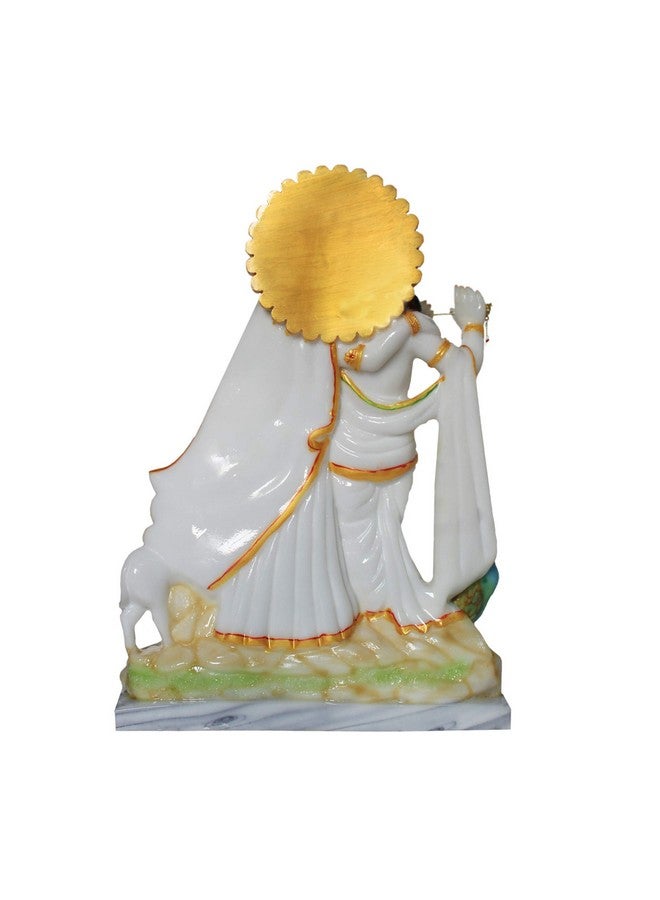 FABZONE Marble Dust Radha Krishna Idol | Radhey Shyam, Multicolor(White), 15 Inches, 1 Piece - Image 3