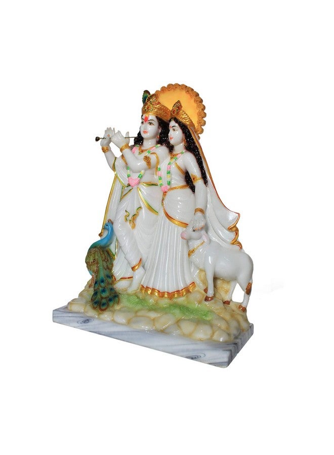 FABZONE Marble Dust Radha Krishna Idol | Radhey Shyam, Multicolor(White), 15 Inches, 1 Piece - Image 2