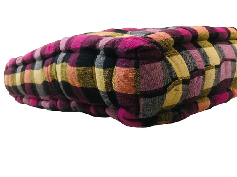 Atootfusion Home Floor Square Cotton Cushion (18 x 18 x 3 Inch, Multicolour) - Image 2