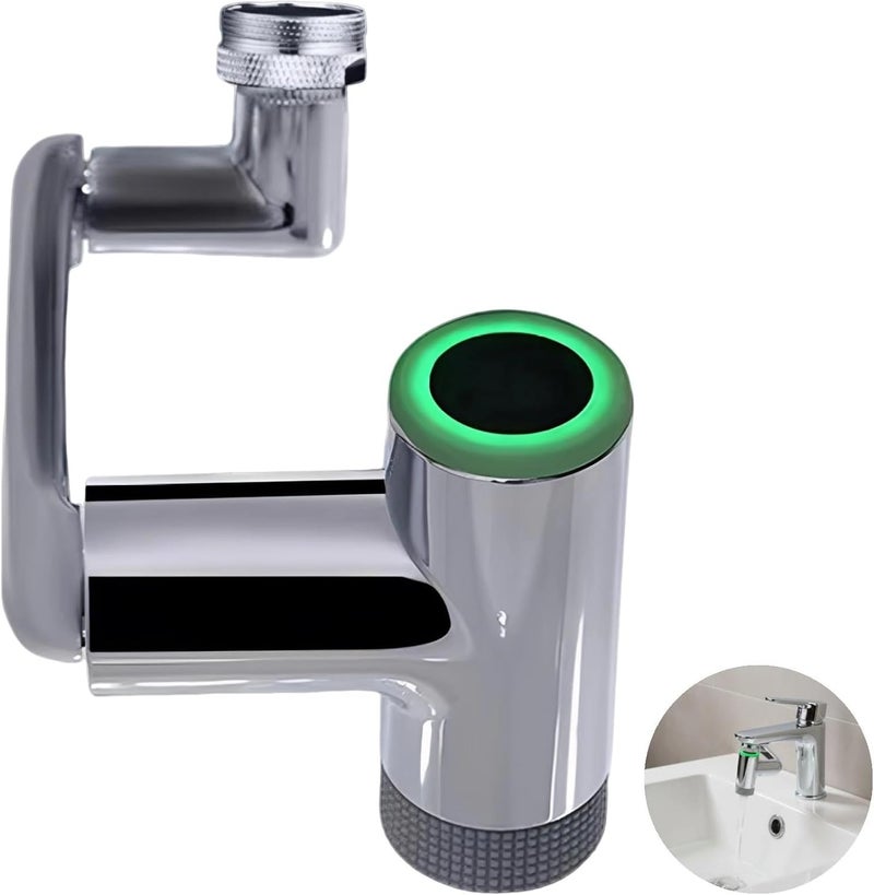 Bathroom Faucet Aerator with Temperature Display, Lighted Mechanical Arm, Faucet Extender, Long-Lasting Metal, Chrome Finish, Easy Install - Image 4