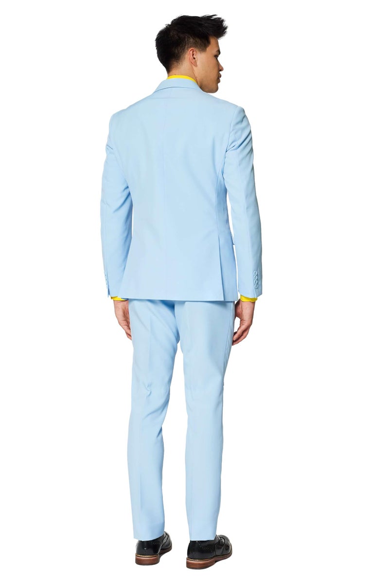 Opposuits Cool Blue Solid Light Blue Suit For Men Coming With Pants, Jacket and Tie, Cool Blue, US42 - Image 2