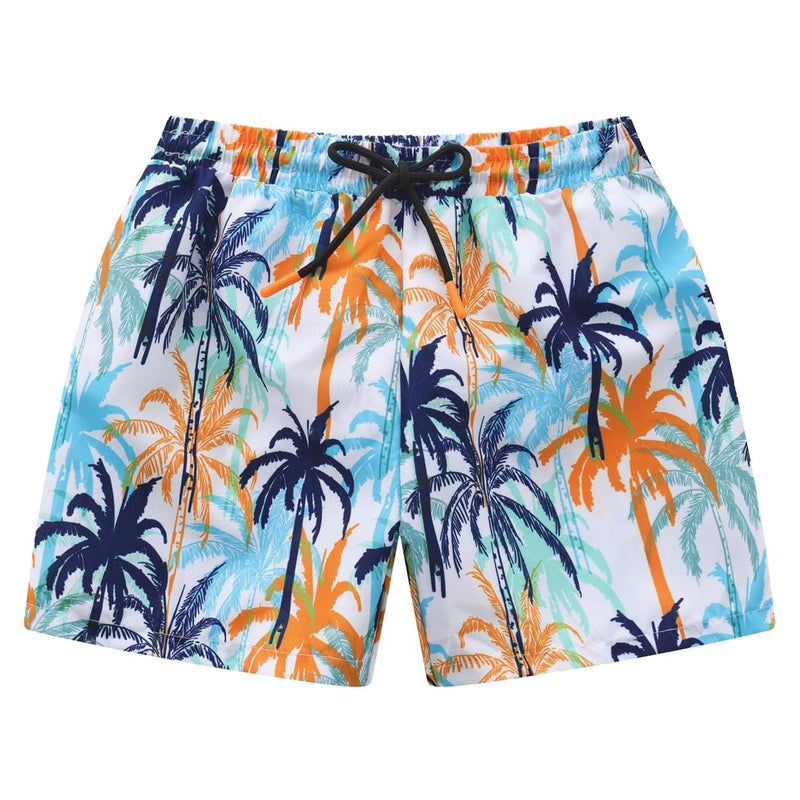HDOBHIO Toddler and Baby Boys' 3-Piece Swimsuit Trunk Rashguard Set Sun Hat Swimwear Bathing Suit Sunsuit Swim Shirt Set Coconut Tree 2-3T - Image 3
