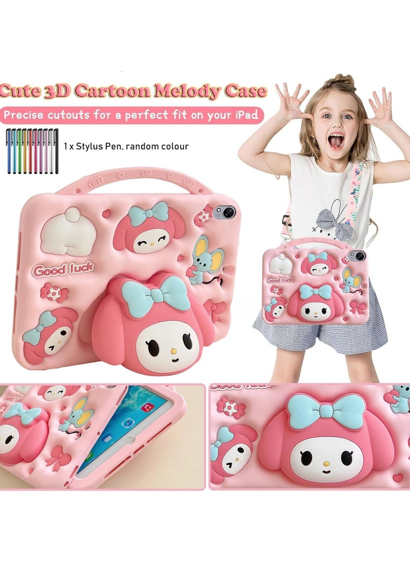General The children's case is compatible with Huawei MatePad 11.5 S 2024, shockproof silicone cute cartoon melody set with handle bracket, shoulder strap  - Image 3