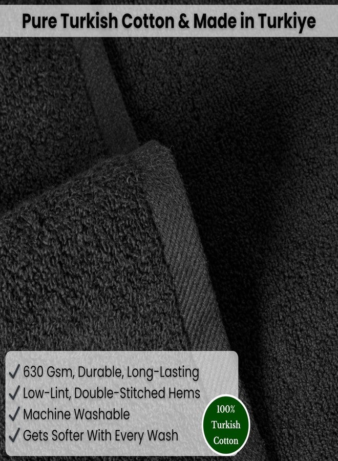 SALBAKOS Luxury 100% Turkish Cotton Bath Sheets 40x80 in Oversized Extra Large Bath Towels | Premium Hotel Quality Thick Soft Absorbent Turkish Towel for Spa Beach (Pack of 1, Black, Jumbo Bath Sheet) - Image 5