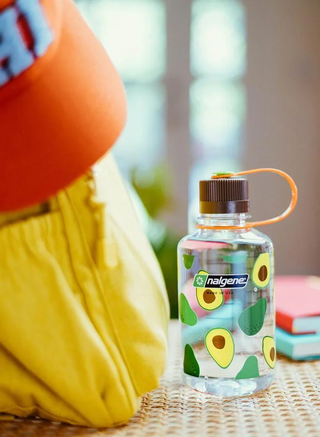 Nalgene Nalgene 16oz NM Clear Water Bottle, with Avocados Print