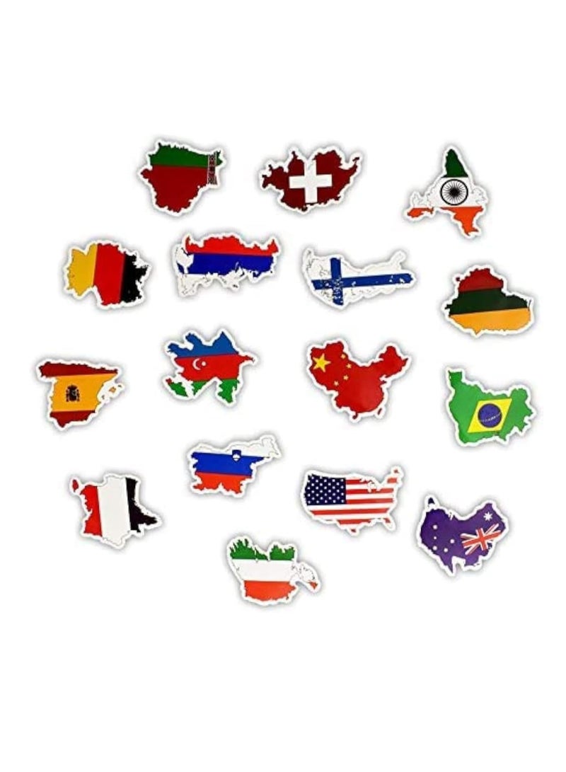 ملصقات العلم الوطني لجهاز الكمبيوتر المحمول (50 قطعة)، هدية للمراهقين والبالغين، ملصقات علم العالم المقاومة للماء لخزانة المياه، هيدروفلاس، ملصقات علم البلاد للفيديو، السيارة، الهاتف - Image 3