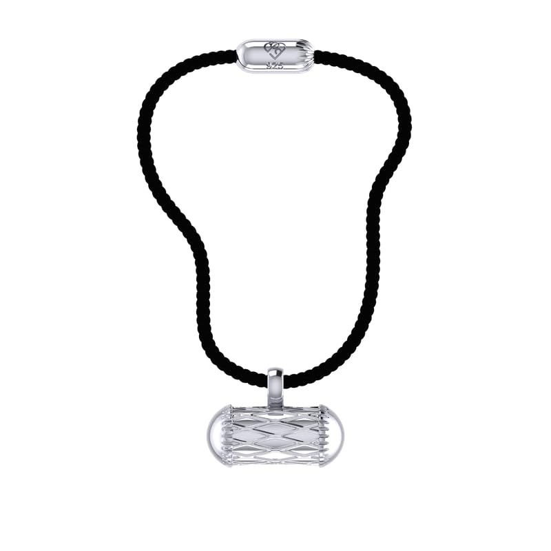 TINY TIARAA Amulet Pure 925 Silver Pendant Capsule Openable Kavach Taweez with Black Threads for Girls Boys Kids Women Men | Prayer Locket | Nazariya Pendant Taviz Cylinder | Evil Protection Tabiz - Image 1