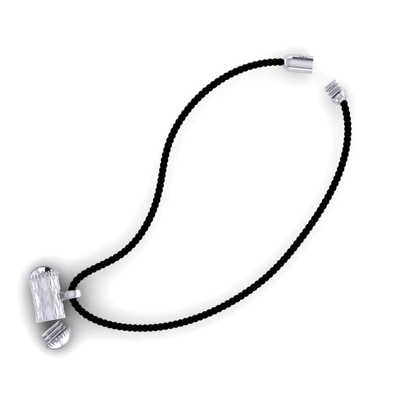 TINY TIARAA Amulet Pure 925 Silver Pendant Capsule Openable Kavach Taweez with Black Threads for Girls Boys Kids Women Men | Prayer Locket | Nazariya Pendant Taviz Cylinder | Evil Protection Tabiz - Image 2