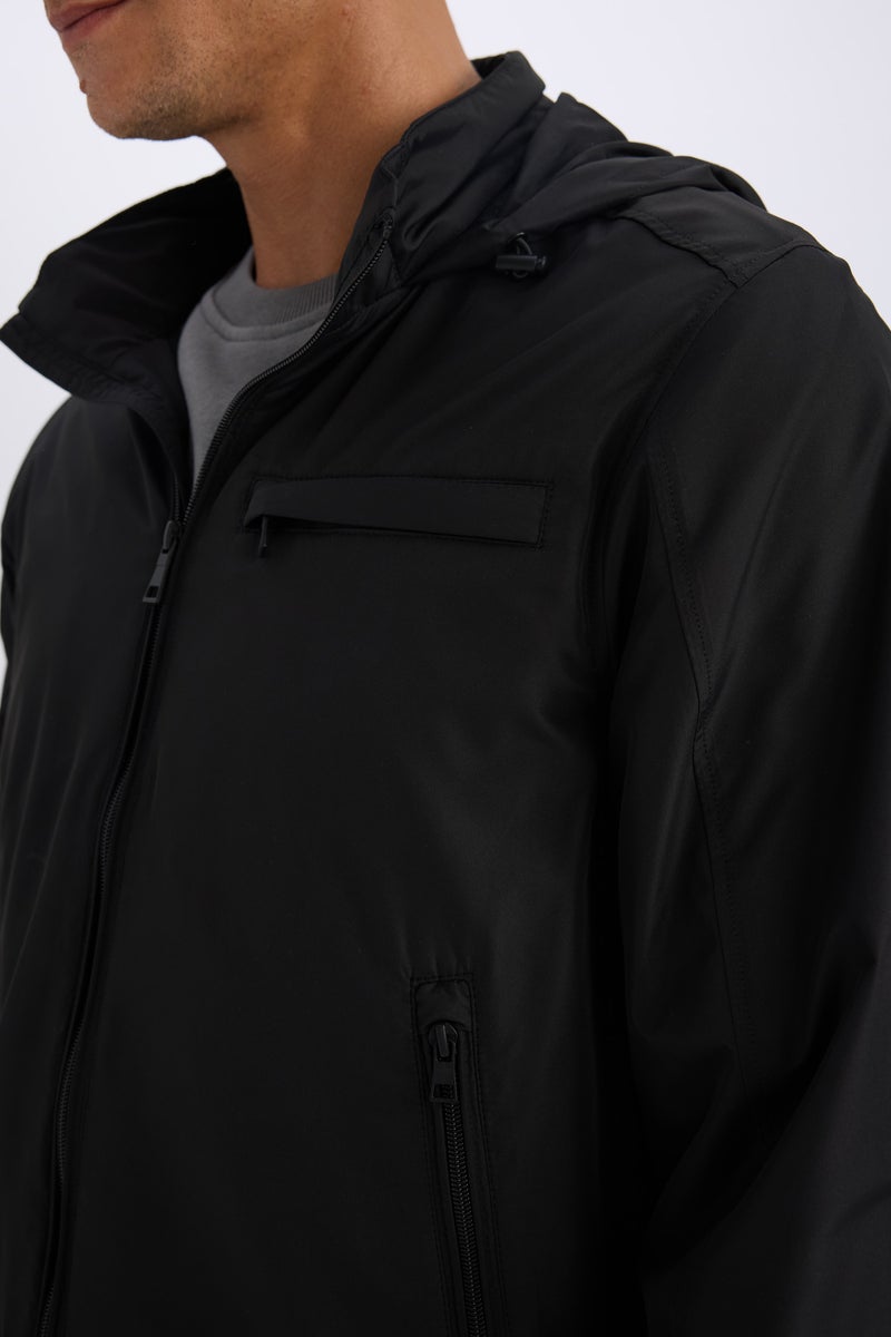 DeFacto Man Regular Fit Stand Collar Cotton Lined Zippered Waterproof Jacket  - Image 5