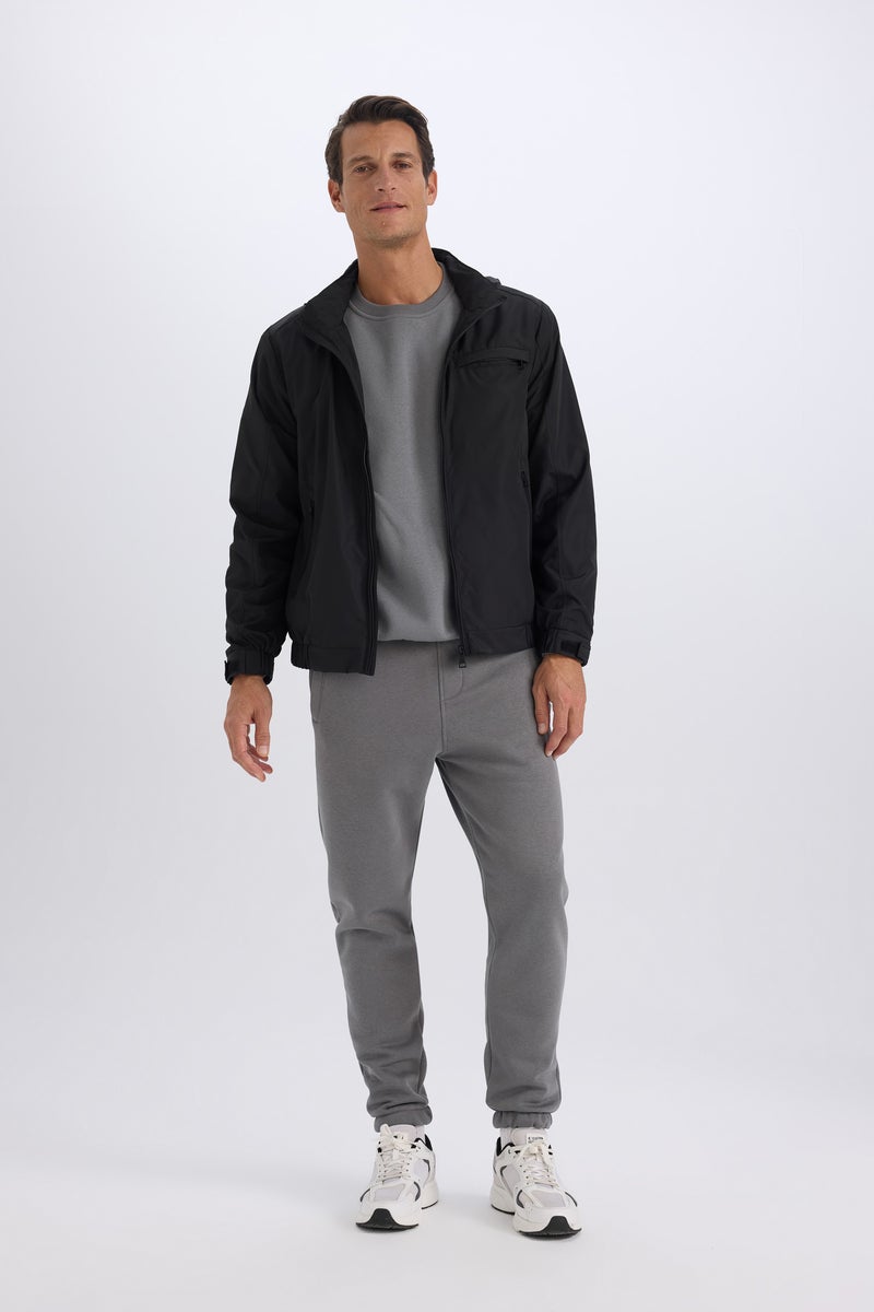 DeFacto Man Regular Fit Stand Collar Cotton Lined Zippered Waterproof Jacket  - Image 2