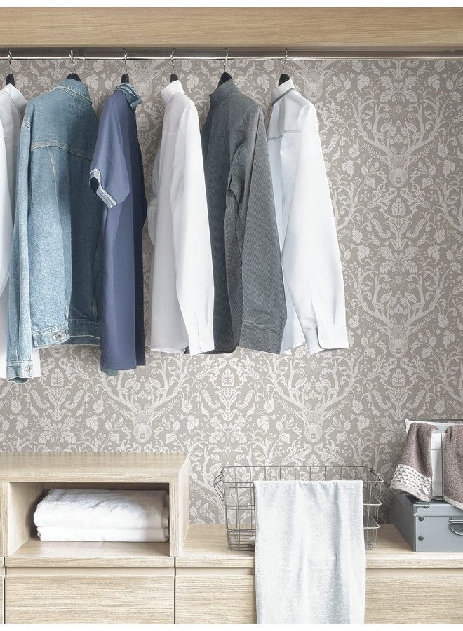 نو وولبيبر ورق حائط رمادي داكن الهروب إلى الغابة، قابل للتقشير واللصق - Image 5