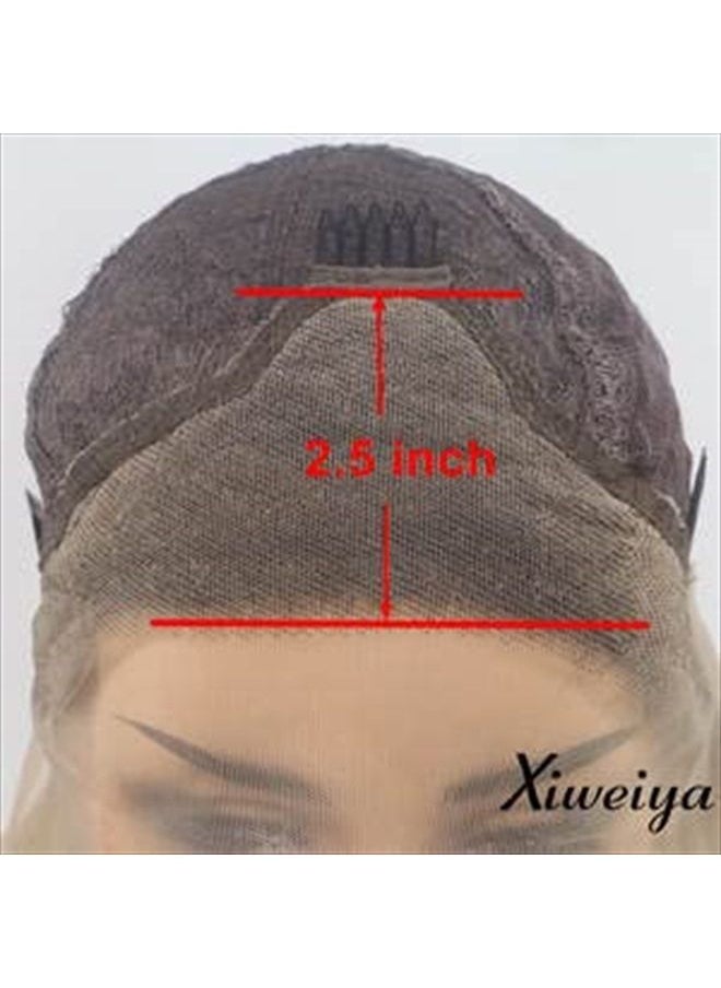 Xiweiya Ombre Blonde Synthetic Lace Front Wig For Women Natrual Look Dark Roots Body Wave Hair Heat Resistant Fiber Wigs 24 Inche  - Image 5