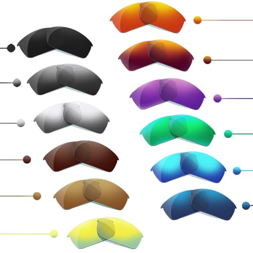 HiCycle2 Replacement Sunglass Lenses for Oakley Flak Jacket Sunglasses Mirror Polarized -Multi Options (Silver) - Image 4
