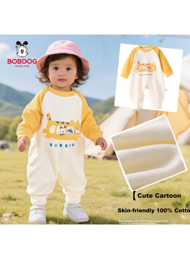 Babu Bean Baby Clothes Spring And Autumn 100% Cotton Infant Romper A-class Cartoon Outfits For Babies And Toddlers Crawling Suit - Image 1