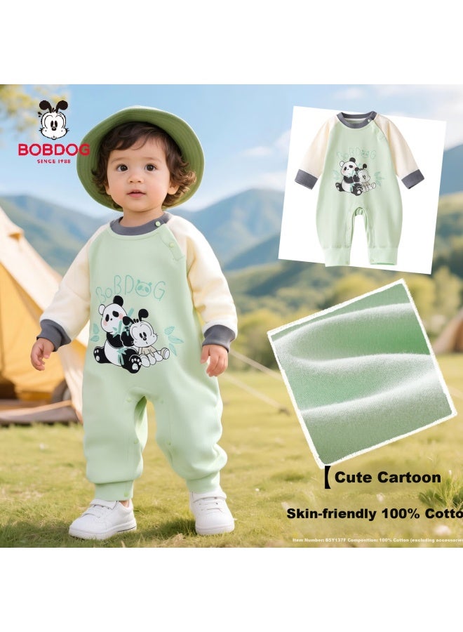 Babu Bean Baby Clothes Spring And Autumn 100% Cotton Infant Romper A-class Cartoon Outfits For Babies And Toddlers Crawling Suit - Image 2