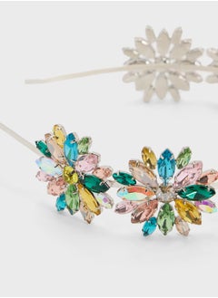 Ella Limited Edition Multicolor Jeweled Floral Headband  - Image 3