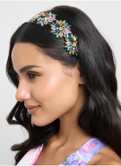 Ella Limited Edition Multicolor Jeweled Floral Headband  - Image 4