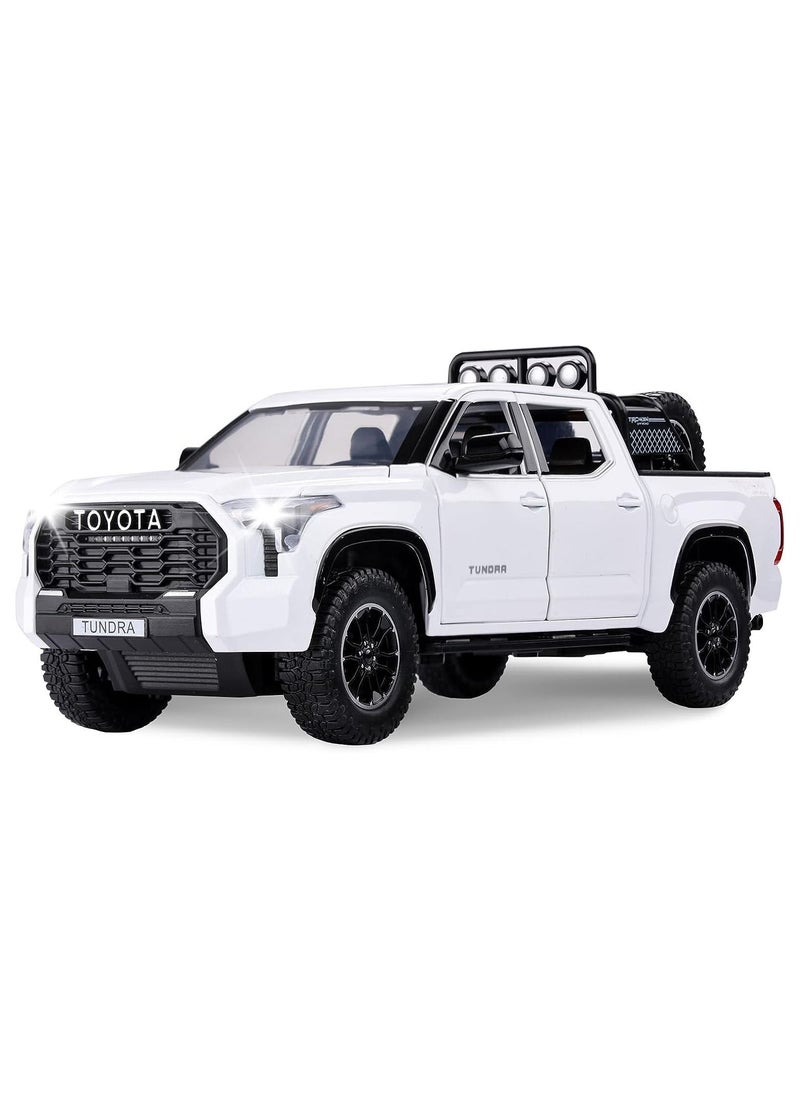 Swift Tundra Truck Toys Off Road Pickup Toy Trucks for Boys, Diecast Metal Big Trucks with Light and Sound Pull Back Model Cars Birthday Gift for Kids  - Image 1