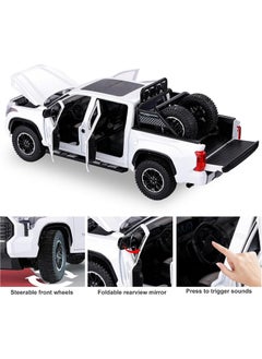 Swift Tundra Truck Toys Off Road Pickup Toy Trucks for Boys, Diecast Metal Big Trucks with Light and Sound Pull Back Model Cars Birthday Gift for Kids  - Image 4