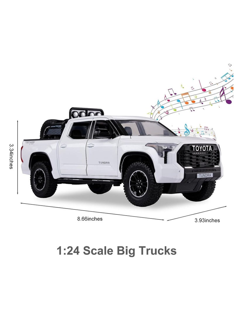 Swift Tundra Truck Toys Off Road Pickup Toy Trucks for Boys, Diecast Metal Big Trucks with Light and Sound Pull Back Model Cars Birthday Gift for Kids  - Image 3
