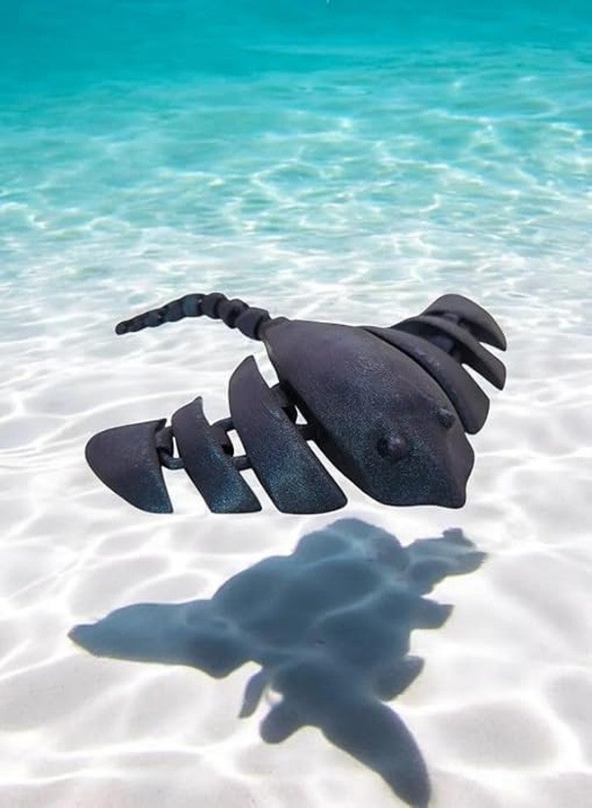 3D CRAFT 3D Printed Flexible Stingray Toy for Kids | Articulated Sea Ray Ocean Animal Figure | Educational Marine Life Learning Toy | Creative Desk Toy & Collectible Figurine for Boys & Girls - Image 2