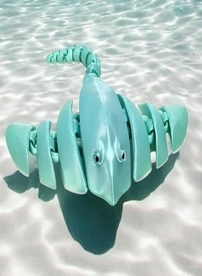 3D CRAFT 3D Printed Flexible Stingray Toy for Kids | Articulated Sea Ray Ocean Animal Figure | Educational Marine Life Learning Toy | Creative Desk Toy & Collectible Figurine for Boys & Girls - Image 1