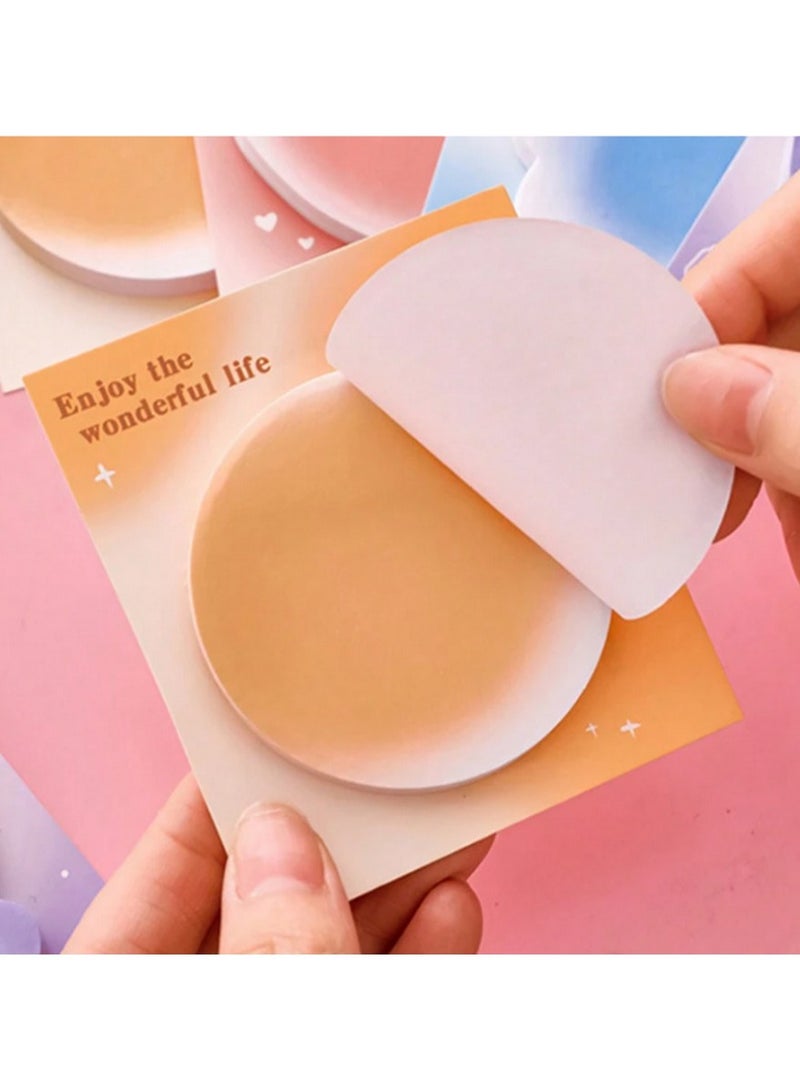 Inspirational Shaped Sticky Notes – 4-Piece Set with Heart, Flower, Circle & Butterfly Designs - Image 3