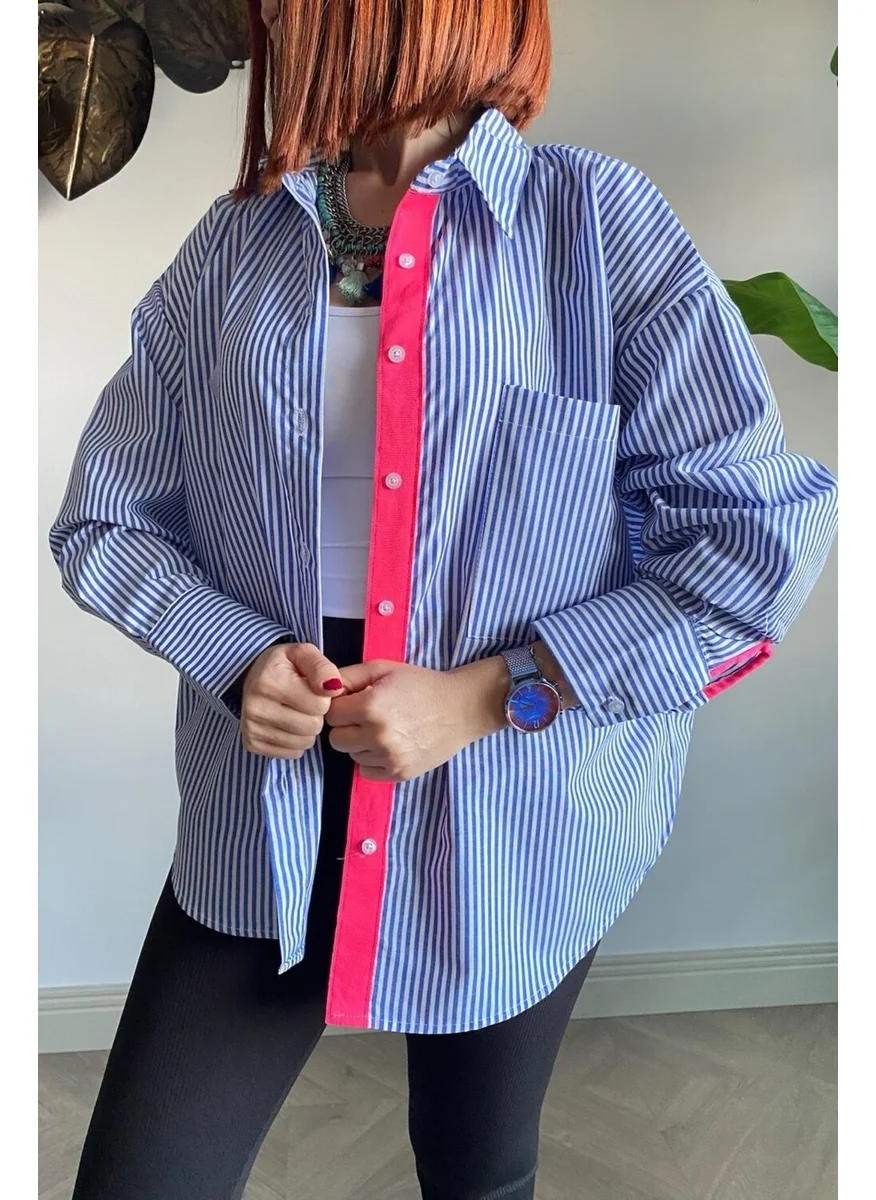 ديد كولكشن Women's Striped Neon Striped Shirt