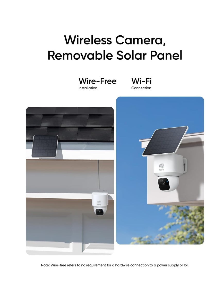 eufy - eufy Security SoloCam E30 2K Solar Security Camera Outdoor Wireless, 360° Pan & Tilt Home Security Camera, Solar Powered, AI Tracking, IP65 Weatherproof, HomeBase S380 Compatible, No Monthly Fee - Image 1