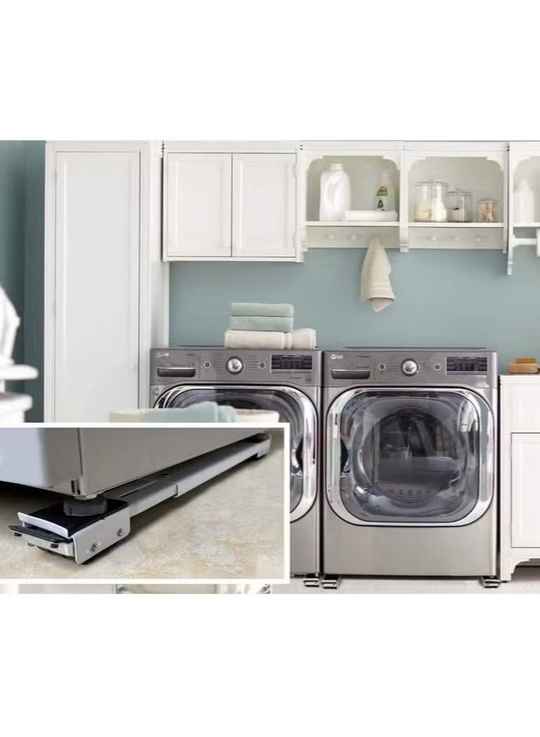 Washing Machine Base Stand Movable Multi Functional Furniture Dolly Base For Washing Machine Dryer Refrigerator Applianc Multicolour 18*2*1.5cm - Image 2