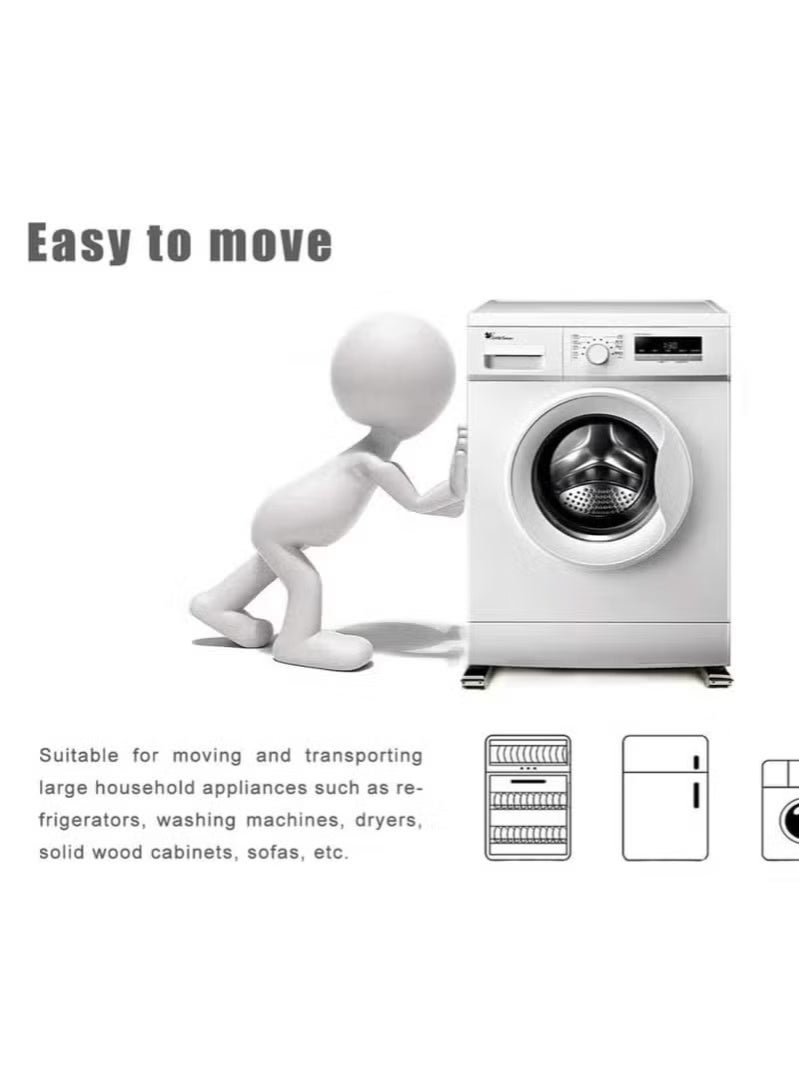 Washing Machine Base Stand Movable Multi Functional Furniture Dolly Base For Washing Machine Dryer Refrigerator Applianc Multicolour 18*2*1.5cm - Image 3