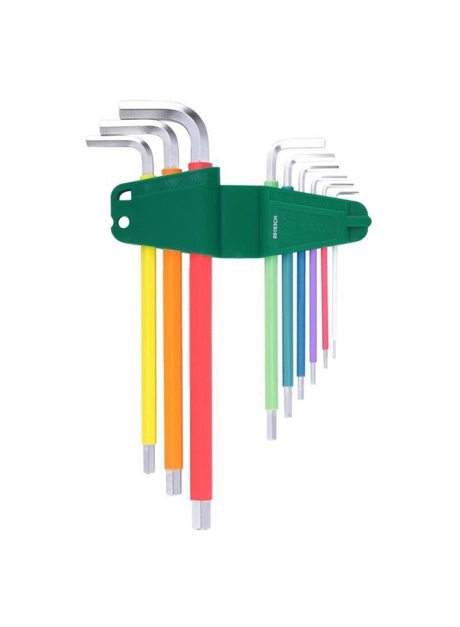 Sata 09103ch Rainbow Series 9-piece Extra-long Hex Key Wrench Set - Image 2