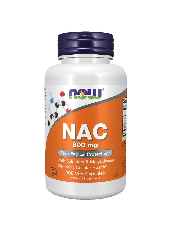 Nac Nacetyl Cysteine 600Mg With Selenium And Molybdenum 100 Veg Capsules