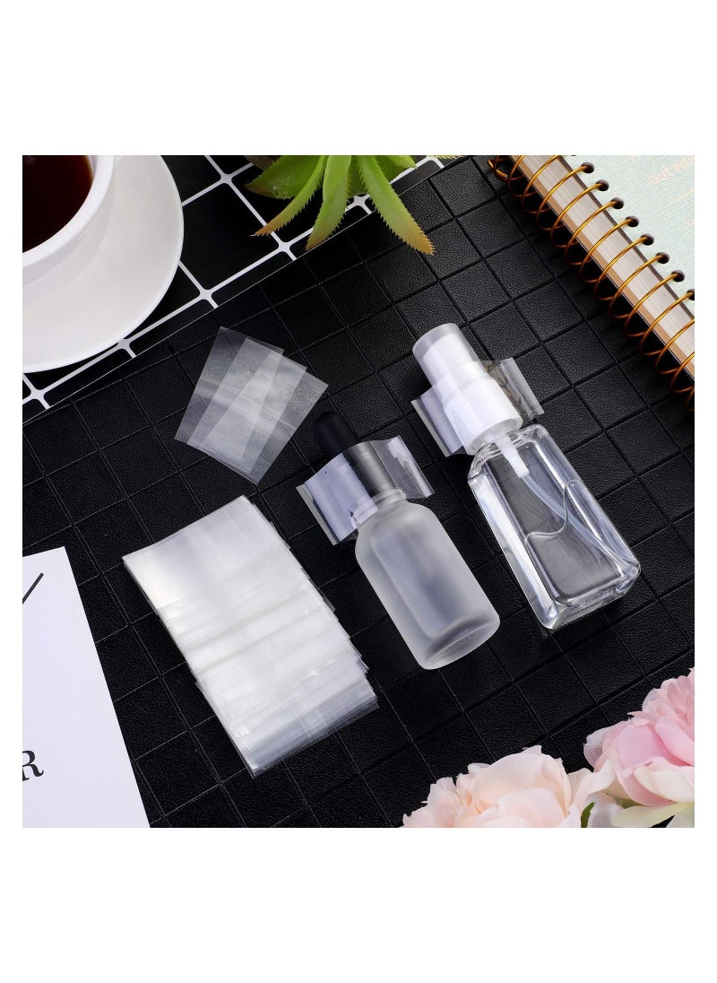 Excefore - Shrink Wrap Clear Perforated Bottle Shrink Bands for Essential Oil Bottle, Dropper Bottle and Test Tube Bottle Cap - Image 1