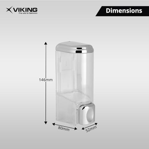 Viking ABS Lotion (Liquid) Dispenser Wall Mounted - Elegant 200ml Liquid Capacity, Transparent Finish - Lockable Design,Bathroom and Kitchen Essential - Image 2