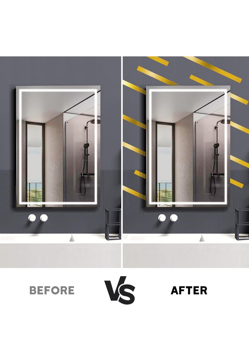 Excefore Gold Washi Tape, 6 Rolls Gold Tape for Crafts, Gold Washi Tape Metallic Gold Mirror Tape, Self Adhesive Metallic Tape for Wall Decor, Gift Wrapping, TV Frame and Crafts (1cm, 300m, Shining) - Image 2