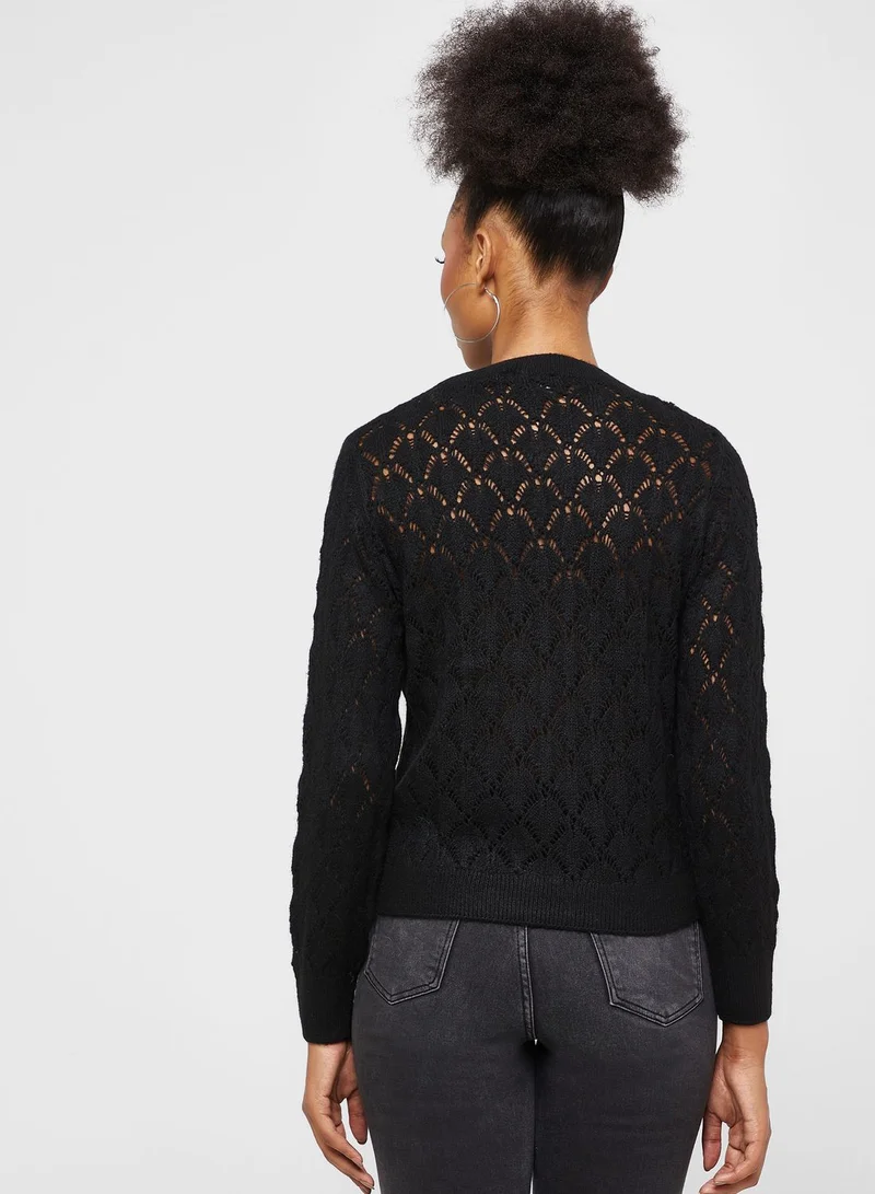 جاكلين دي يونج Crew Neck Knitted Sweater