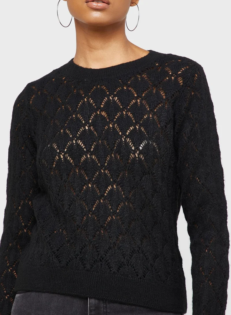 جاكلين دي يونج Crew Neck Knitted Sweater