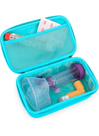 CASEMATIX Asthma Inhaler Case For Travel Fits Asthma Inhaler Spacer With Mask Attached, Inhaler Holder and Additional Accessories Used With Spacer For Inhaler, Includes Turquoise Asthma Case Only - pzsku/ZA6C8286B06765519EDBAZ/45/_/1744284406/78dc5055-4fc7-4f25-95a6-dc395ed7519e