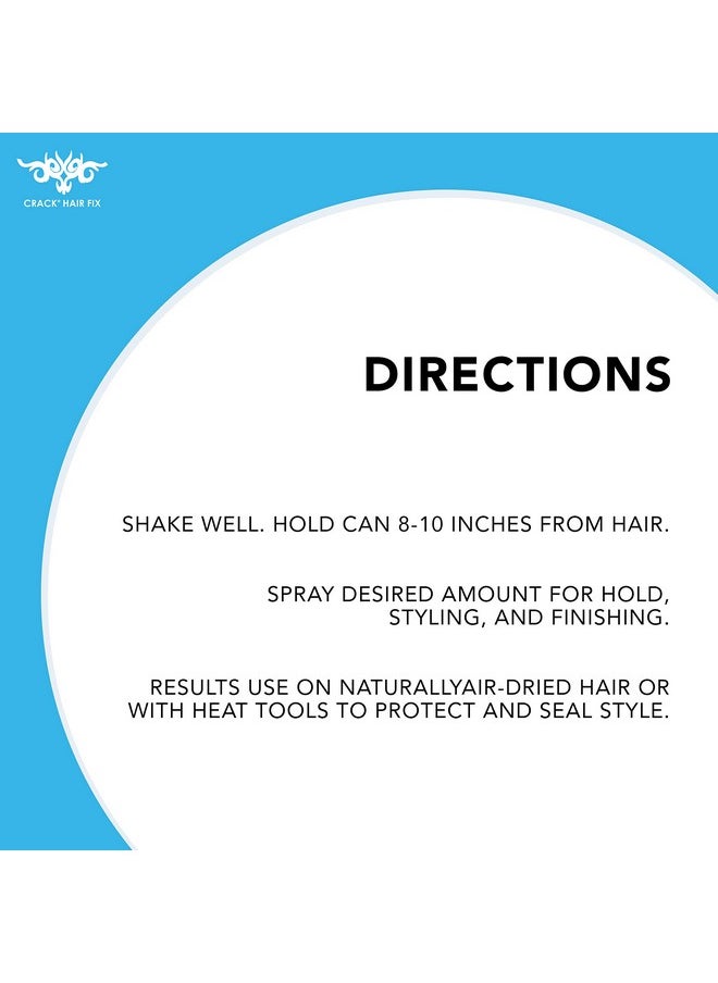 Crack - Hair Fix Firm Hold Finishing Spray Wind And Humidityresistant Hold & High Shine For All Hair Types ( 10 Oz / 283 Gram ) - Image 1