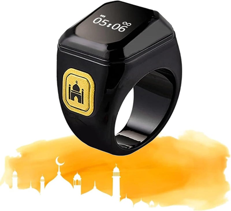 KEWAYO Smart Tasbih Zikr Ring 20mm, Muslim Digital Prayer Ring, OLED display, Tasbih Counter, Wearable Technology, Waterproof, USB Rechargeable - Image 1
