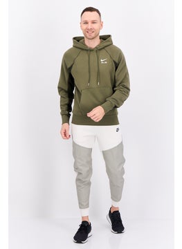 Nike Men Sportswear Fit Short Sleeve Outdoor Hooded Sweatshirt, Olive  - Image 4