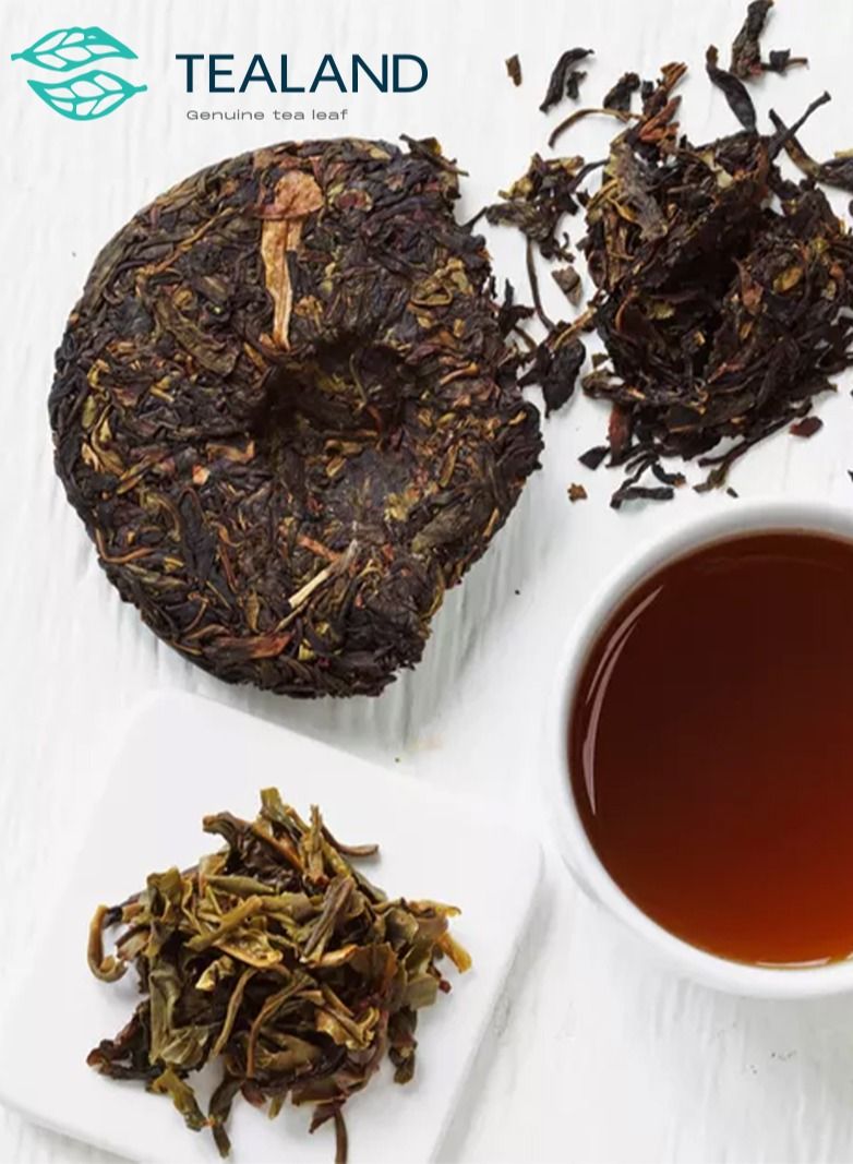 Tealand شاي تو تشا العضوي العطري الداكن بوير شينغ ميني تو تشا القلب قوي شعيري أوراق سائبة منعشة - Image 4