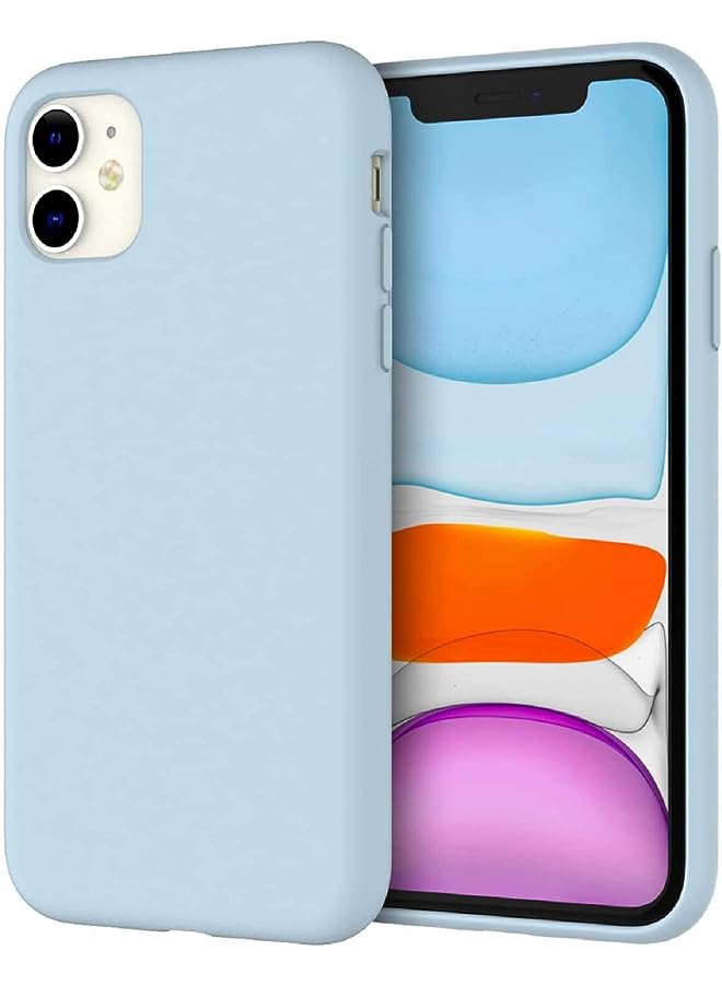 Jetech Silicone Case for iPhone 11 (2019) 6.1-Inch, Silky-Soft Touch Full-Body Protective Case, Shockproof Cover with Microfiber Lining (Blue) - Image 1