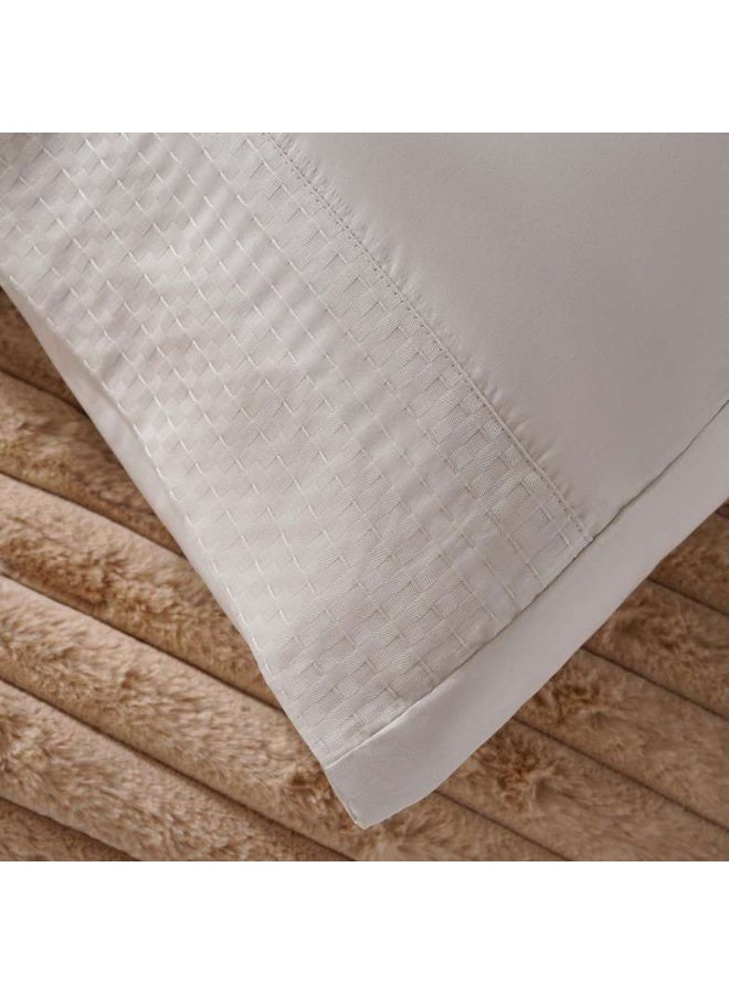 Pan Home Elegance 3-Piece Duvet Cover Set 260x220cm - Pale Blue - Image 4