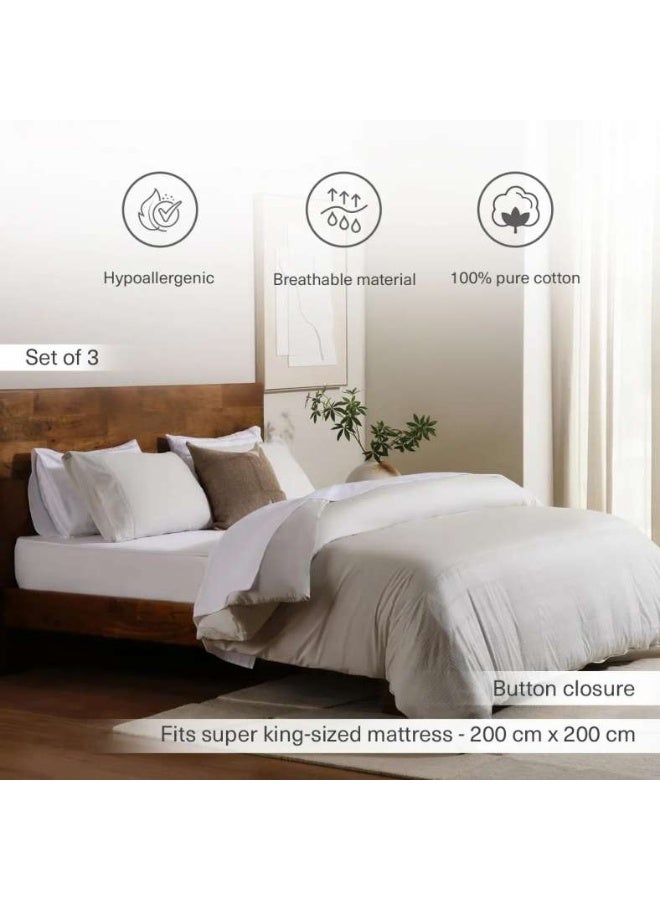 Pan Home Elegance 3-Piece Duvet Cover Set 260x220cm - Pale Blue - Image 5